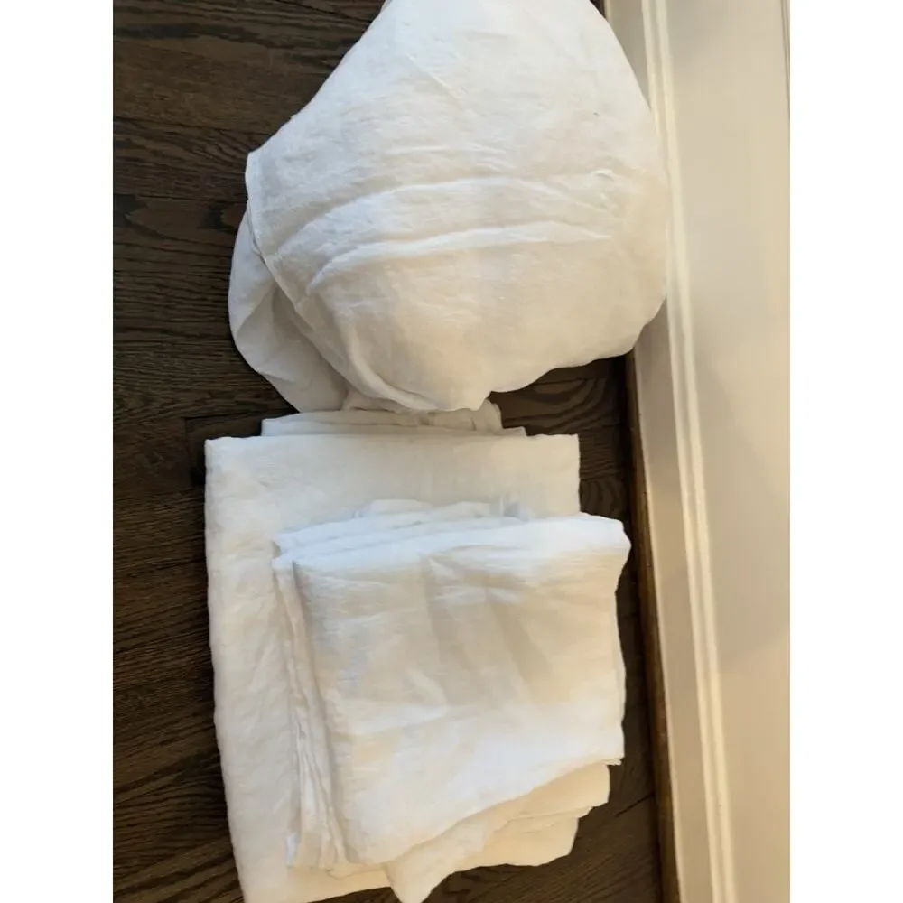 Parachute Linen King 4 Piece Sheet Set White $399 NEW